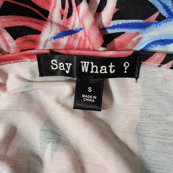 Say What? Floral Wrap Blouse - Pink and Blue - Picture 7 of 9